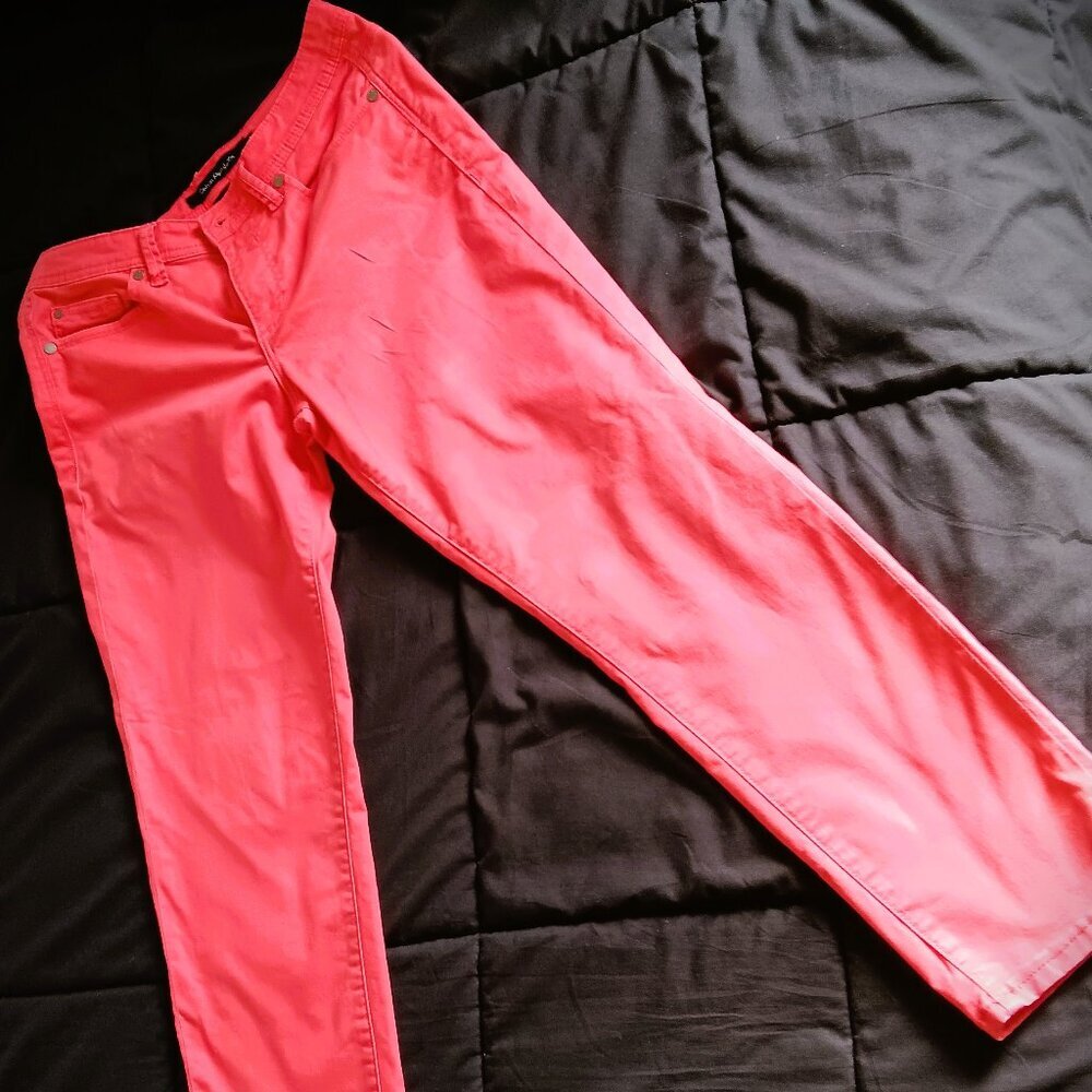 WOMEN'S CALVIN KLEIN "SKINNY CROP" PINK JEANS, BARBIECORE, SZ 6